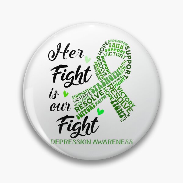 Item preview, Depression Warrior, Her Fight is our Fight Depression Awareness designed and sold by Greggwillard.