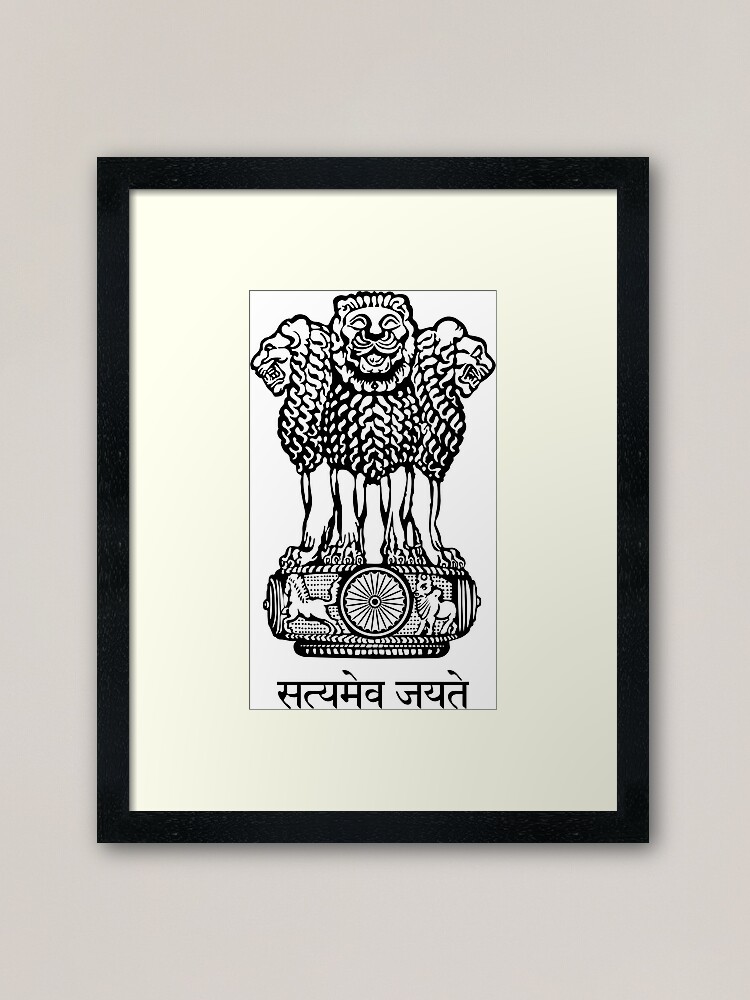 How to draw national emblem of India step by step so easy - YouTube