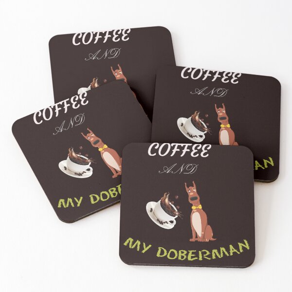 Item preview, coffee and my doberman artline designed and sold by Mood Coffee art.
