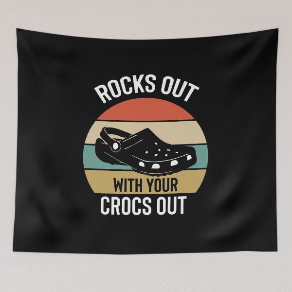 Item preview, Rocks Out With Your Crocs Out Funny Retro Vintage designed and sold by RedArtsDesign.