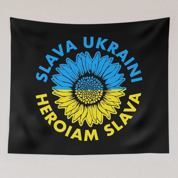 Item preview, Slava Ukraini - Heroiam Slava - Ukrainian Sunflower - UKRAINIAN FLAG designed and sold by Thelittlelord.