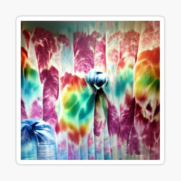 Tie Dye Rainbow Green Graphic Art Sticker For Sale By FreckledFoxCo Redbubble