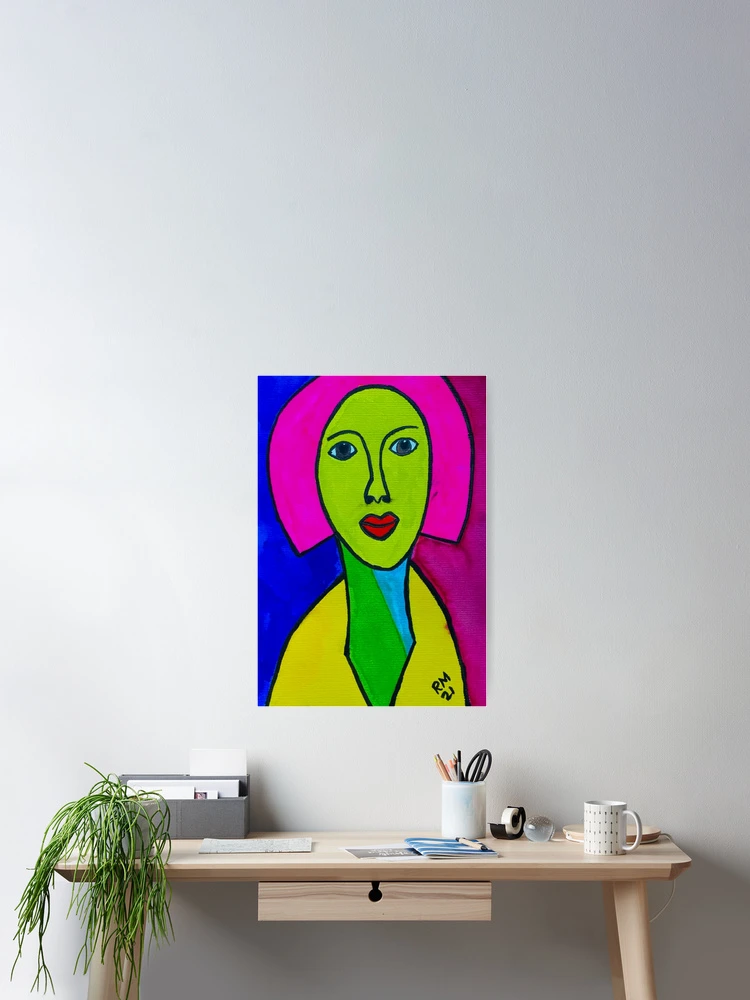 Thumbnail 2 of 3, Poster, Colourful Lady designed and sold by RandaRubyRed.