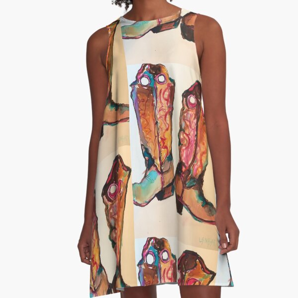 Pair of Cowboy Boots A-Line Dress