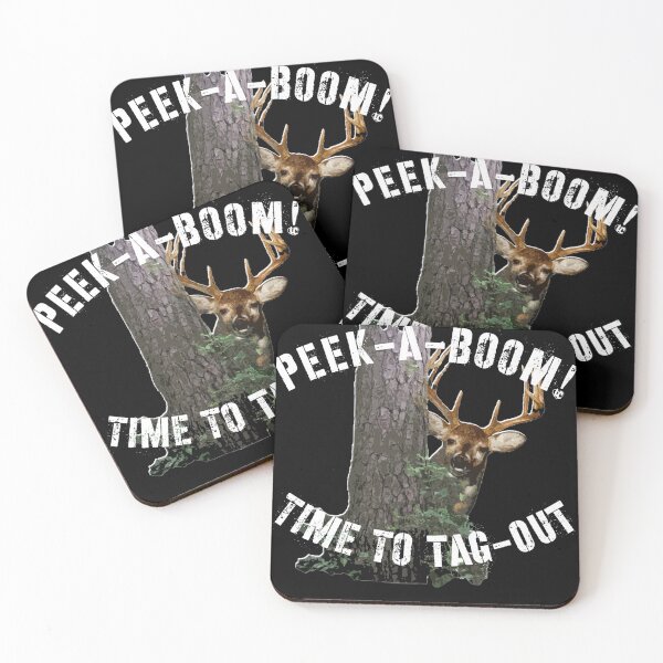 Item preview, PEEK-A-BOOM Whitetail Buck Deer Hunting Design designed and sold by LifeCrush.