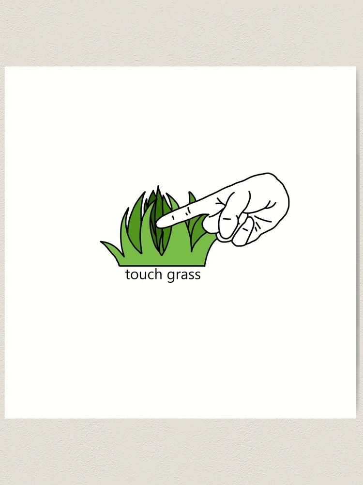 Funny Meme Gift Touch Grass Poster for Sale by kmcollectible