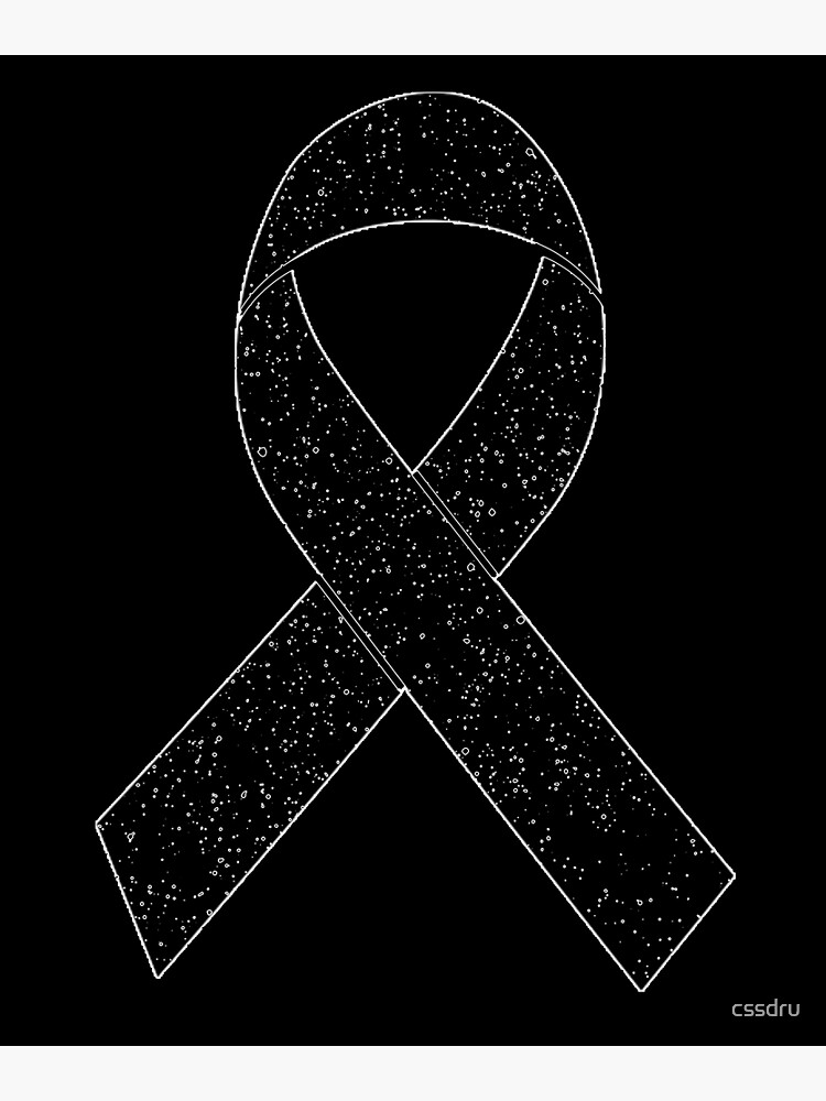 Melanoma Skin Cancer Survivor Awareness Wear Black Ribbon Poster For