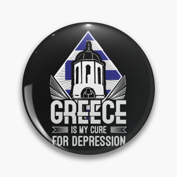 Item preview, Greece my Cure For Depression designed and sold by ClamenTaon.
