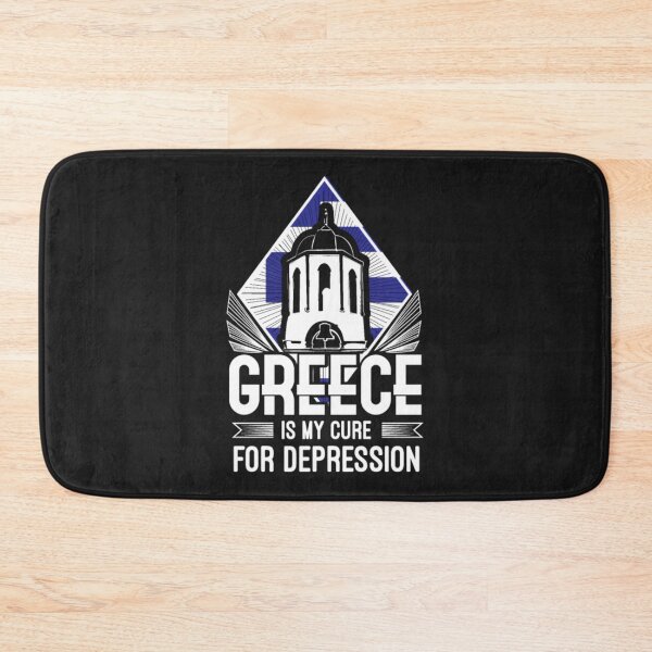 Item preview, Greece my Cure For Depression designed and sold by ClamenTaon.