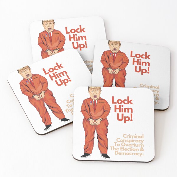 Item preview, Politics: Lock Him Up & Throw Away The Key--Trump designed and sold by Kathleen M Bush.
