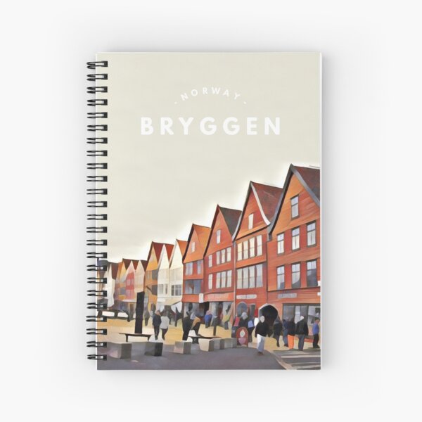 Bryggen (Bergen) Norway Street Scene Spiral Notebook