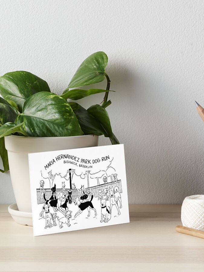 Thumbnail 1 of 2, Art Board Print, Maria Hernandez Park Dog Run designed and sold by mhdogrunpack.