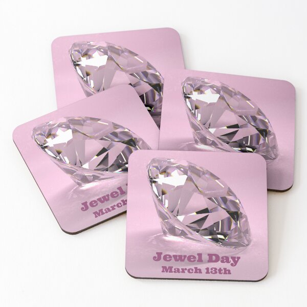 Item preview, Pretty Diamond Jewel On Pink Background Jewel Day Design designed and sold by debmund.