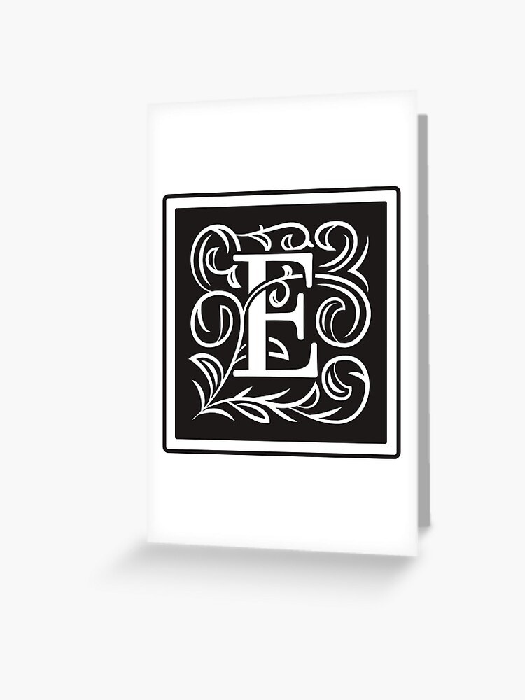 Letter E Greeting Card for Sale by MellyLinn