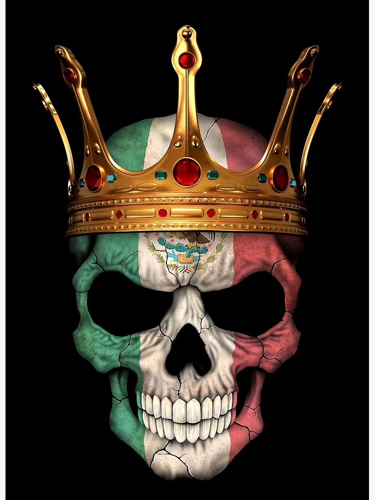 Mexican Flag Skull with Crown Mexican Flag Skull with Crown