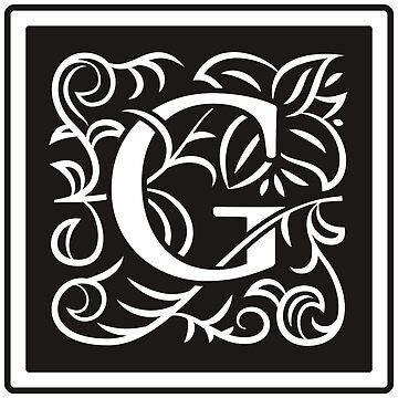 Ornate Letter V Monogram by Art G