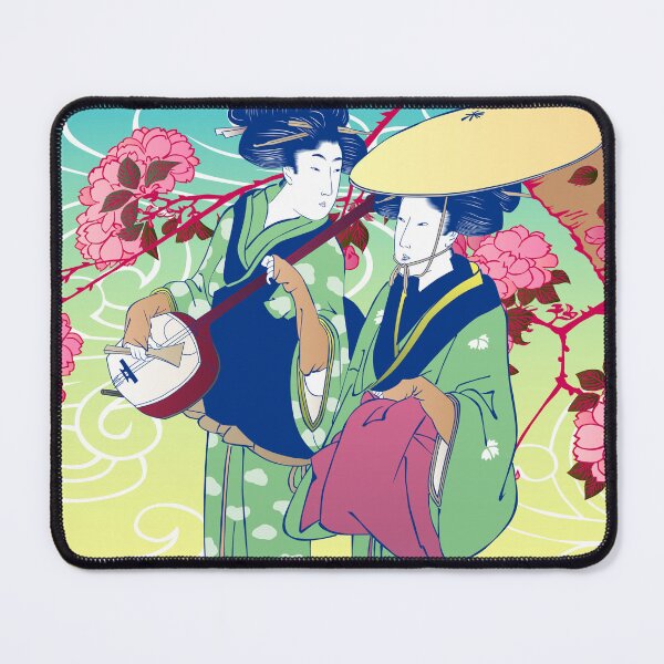 Item preview, A woman playing the shamisen designed and sold by UkiyoeKIMASA.