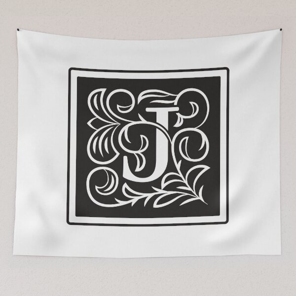 Item preview, Art Nouveau Letter J, Monogram Letter Ornament, Ornamental Letter J, Art Deco designed and sold by PROMEN Creativity.