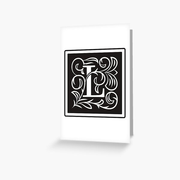 Artikel-Vorschau von Jugendstil-Buchstabe L, Monogramm-Buchstaben-Ornament, Zierbuchstabe L, Art Deco, designt und verkauft von PROMEN Creativity.