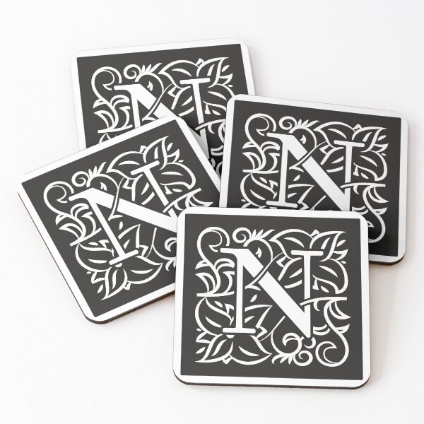 Item preview, Art Nouveau Letter N, Monogram Letter Ornament, Ornamental Letter N, Art Deco designed and sold by PROMEN Creativity.