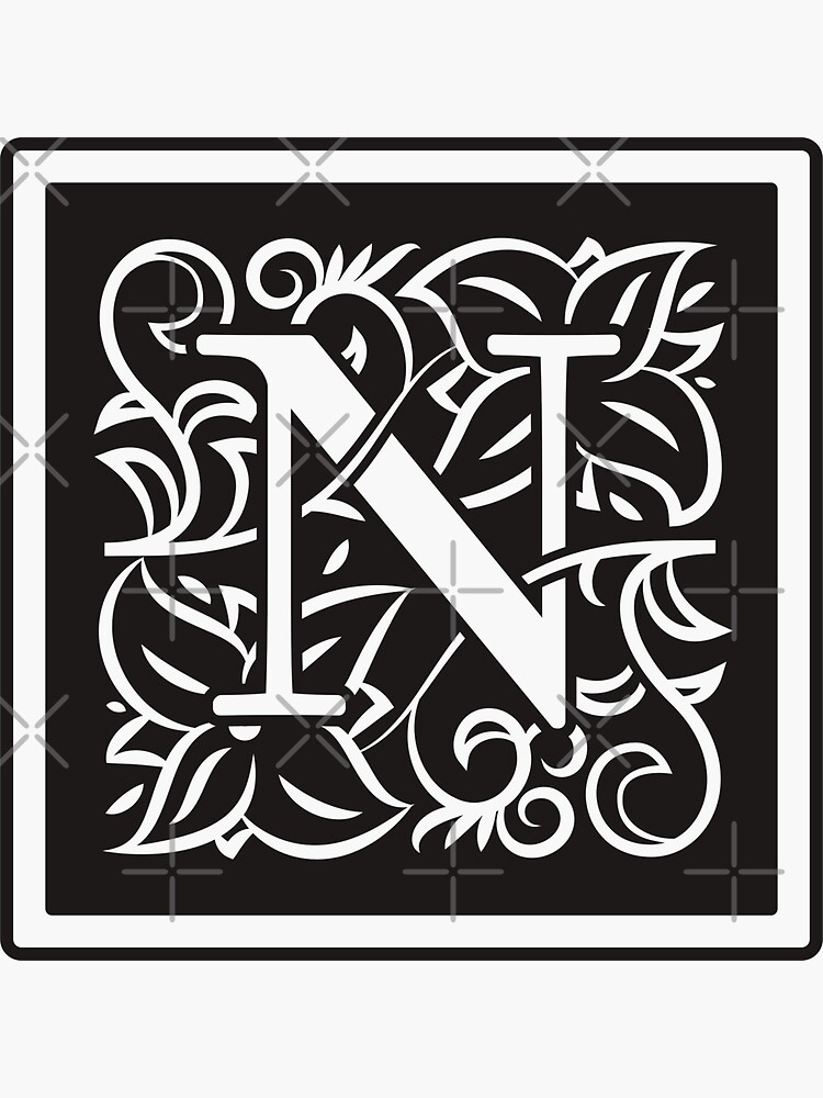 Art Nouveau Letter X, Monogram Letter Ornament, Ornamental Letter X, Art  Deco Sticker for Sale by PROMEN Creativity