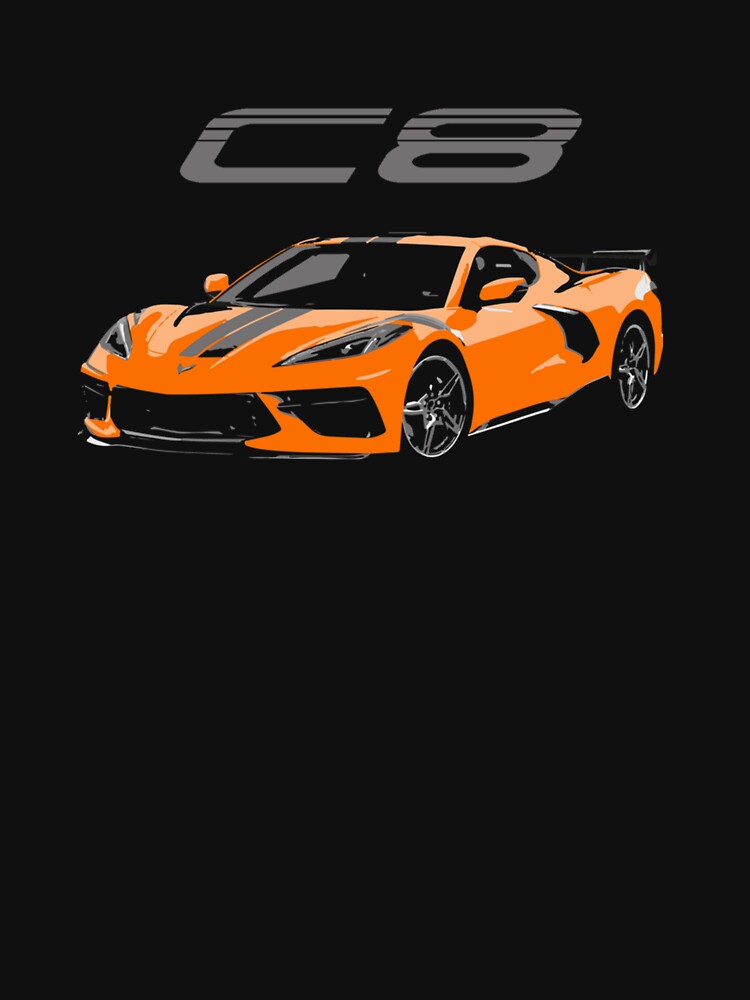 Discover Amplify Orange 2022 Corvette C8 Owner Gift Premium T-Shirt | Active T-Shirt 