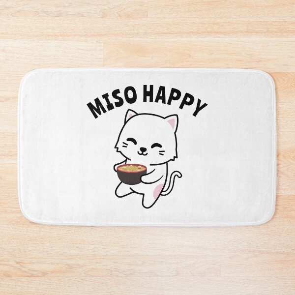 Item preview, Miso Happy - Cute Anime Cat Kawaii Pun designed and sold by EstelleStar.