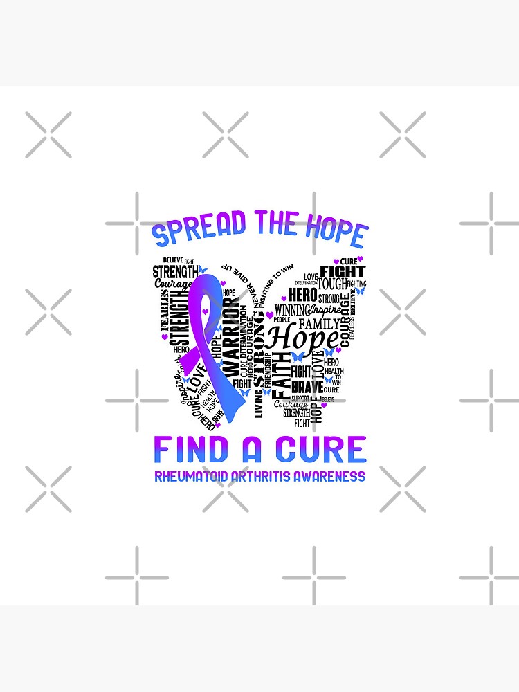 Faith Hope Love Rheumatoid Arthritis Awareness Support Rheumatoid Arthritis  Warrior Gifts - Rheumatoid Arthritis Awareness - Pin