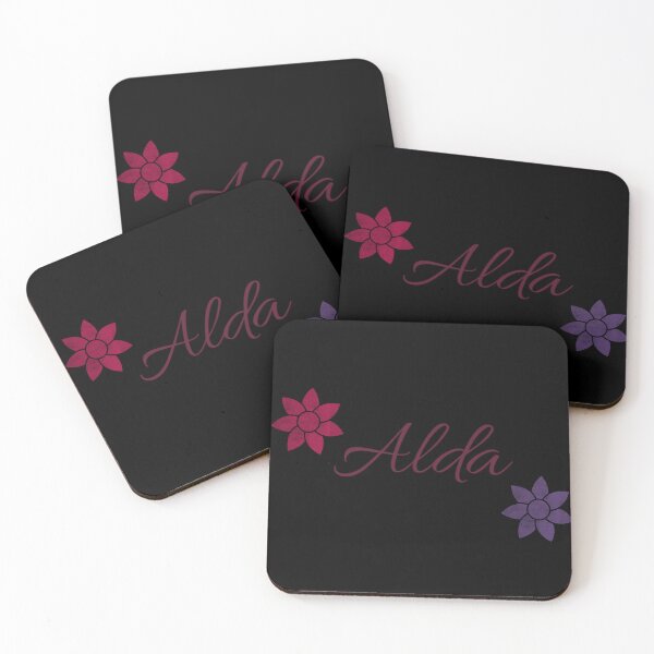 Item preview, Alda Floral Name Calligraphy Design Black Version designed and sold by Cora Gregory.