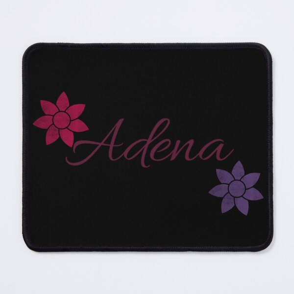Item preview, Adena Floral Name Calligraphy Design Black Version designed and sold by Cora Gregory.