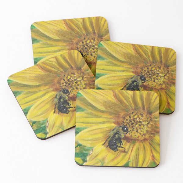 Item preview, Bumble Bee on Maximillian Sunflower designed and sold by CurlyClaraBelle.