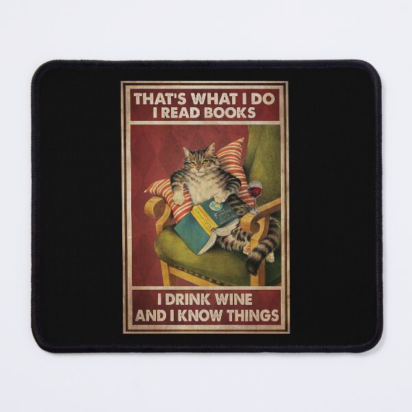 Item preview, Cat Read Books Drink Wine And I know designed and sold by Sara Stovall.