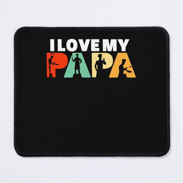Item preview, Birthday Gift Retro I Love My Papa Cook Dad Fathers Day Retro Wave designed and sold by TiaraHyatt.