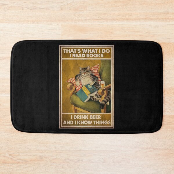 Item preview, Cat Read Books Drink Beer designed and sold by Sara Stovall.