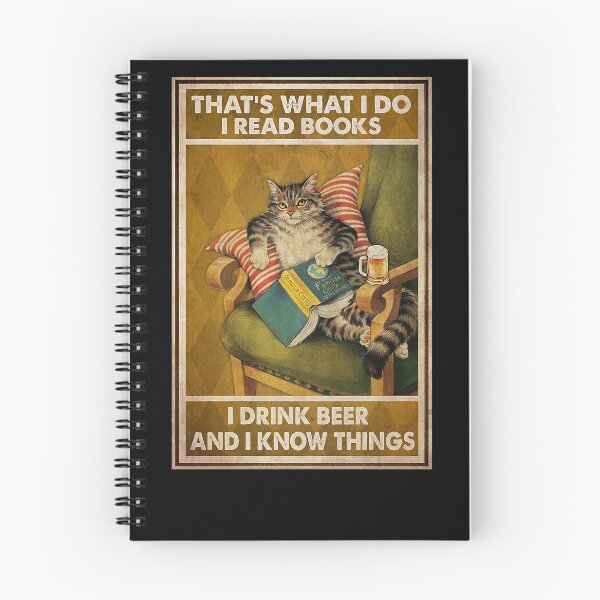 Item preview, Cat Read Books Drink Beer designed and sold by Sara Stovall.