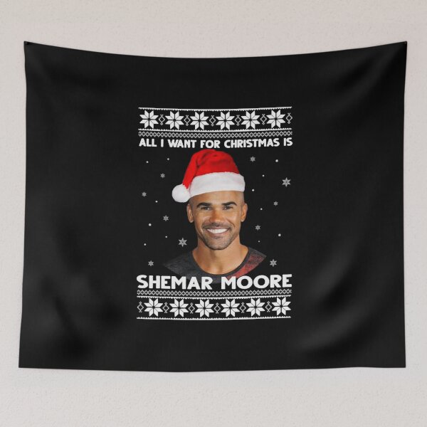 Item preview, For Mens Womens All I Want For Christmas Is Shemar Moore Shirt Awesome For Movie Fans designed and sold by TiaraHyatt.