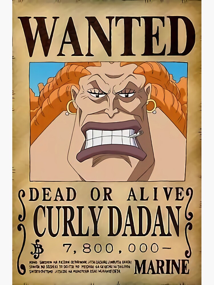 "WANTED CURLY DADAN" Sticker by TheMarriage | Redbubble