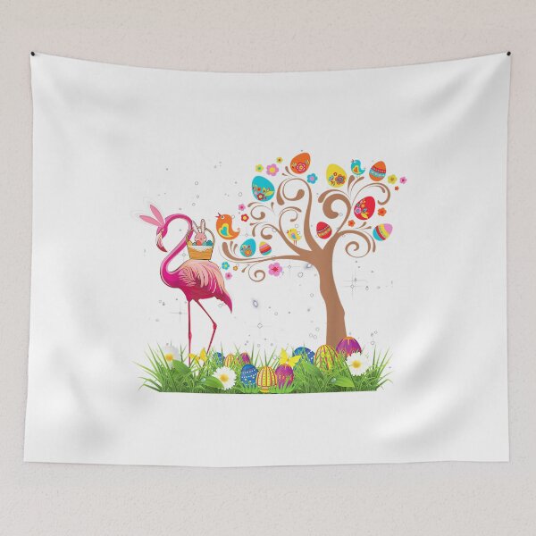 Item preview, Bunny Flamingo Easter designed and sold by tranhungtdu.