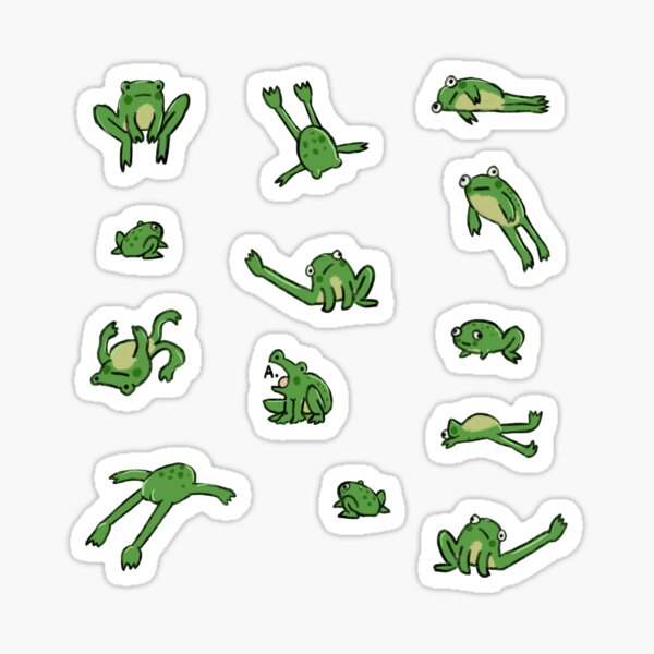Item preview, Tired Floppy Frog Sticker pack designed and sold by Ectofantast.