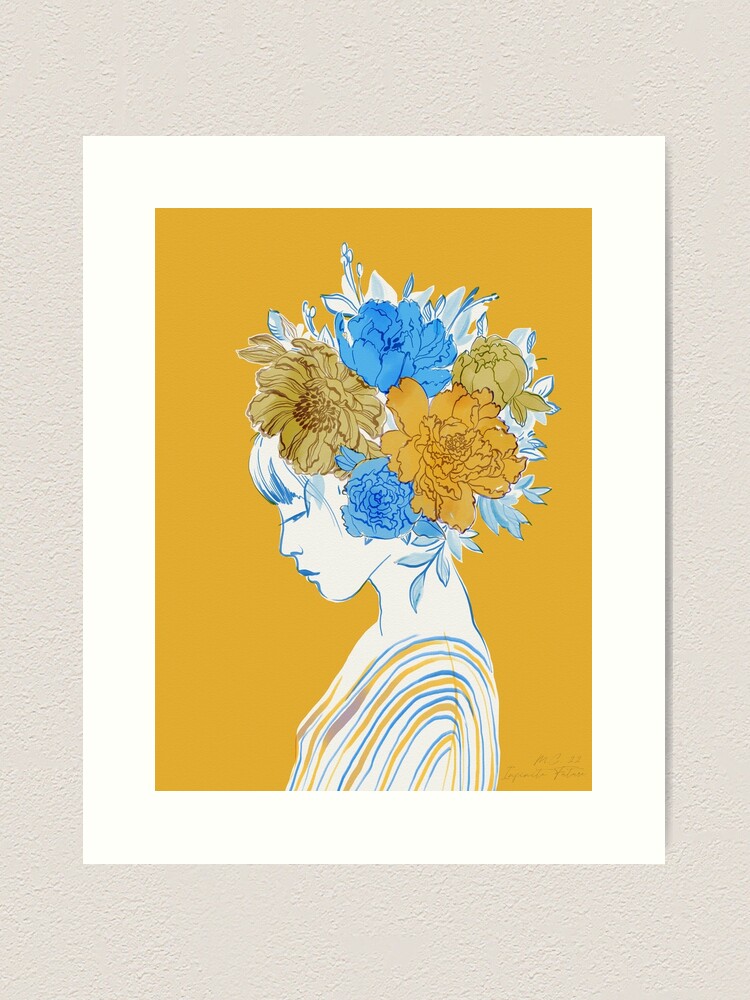 Alternate view of Infinite Future in gold Art Print