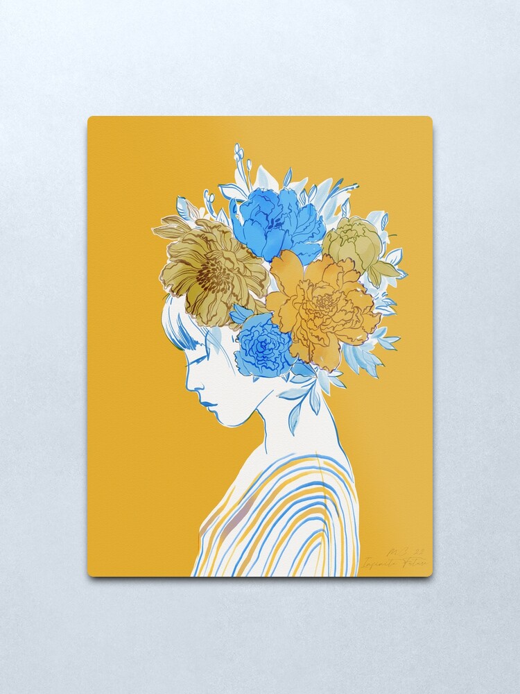 Alternate view of Infinite Future in gold Metal Print