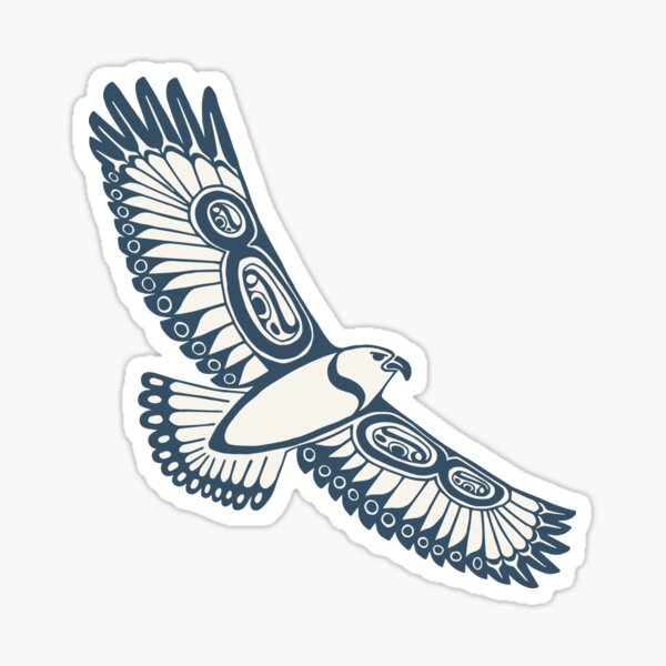 The Hawk's Flight_ Light cerulean Sticker