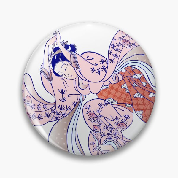 Artikelvorschau, Kimono-Schönheit, die mit einem Regenschirm fliegt entworfen und verkauft von UkiyoeKIMASA.