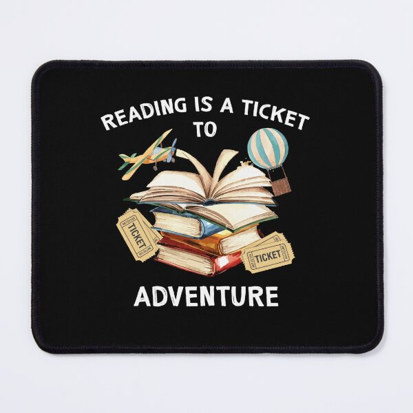 Item preview, Reading Is A Ticket To Adventure Students Teacher Library designed and sold by Dressed For Duty.