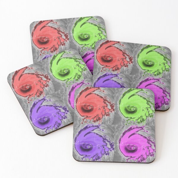 Item preview, Hurricane Michael Infrared Satellite Pop Art Quad Color designed and sold by Asa Schlobohm.