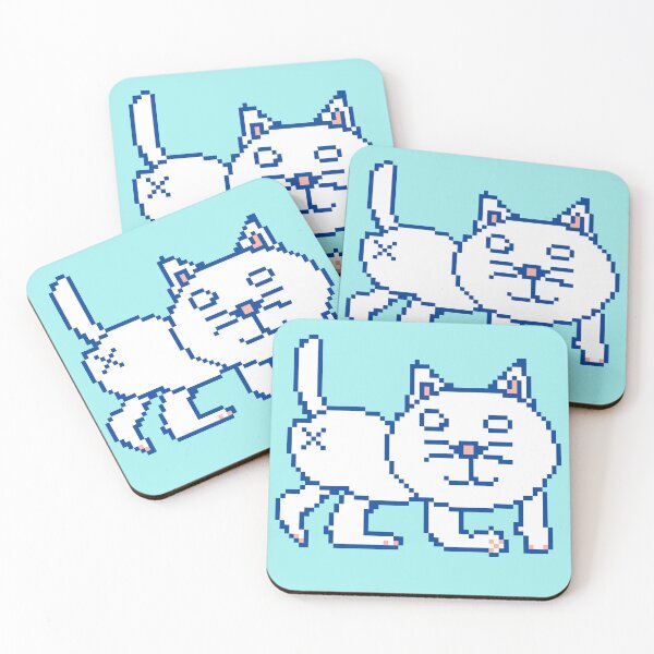 Item preview, White Pixel Cat designed and sold by Snoot-Stickers.
