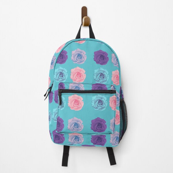 Item preview, Four Pretty Roses On A Turquoise Background Purple Lavender Turquoise Pink designed and sold by debmund.