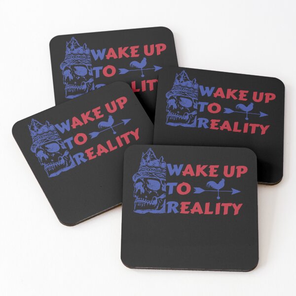 Item preview, Art skull wake up to reality poster designed and sold by Correia2950.