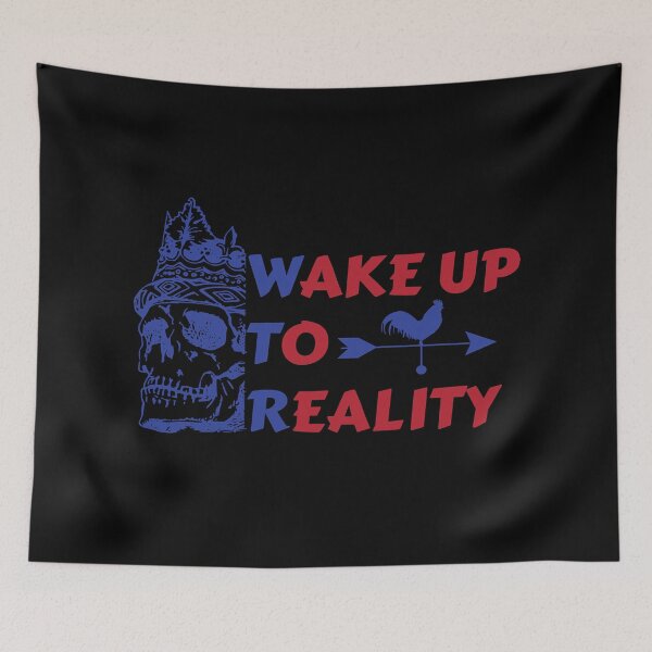 Item preview, Art skull wake up to reality poster designed and sold by Correia2950.