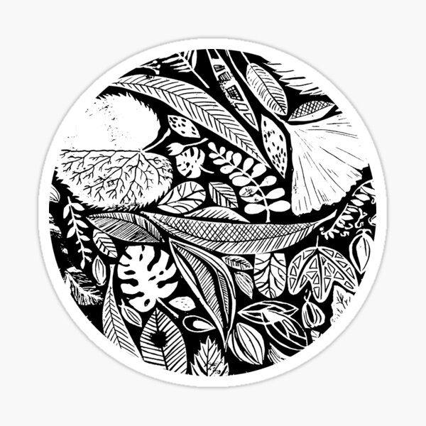 Nature in black Sticker